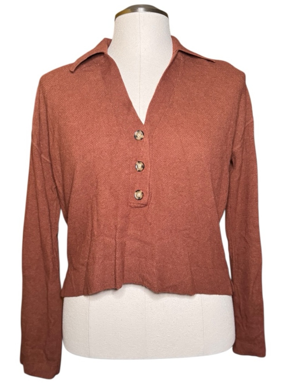 Veronica Beard Takira Polo Oversized Knit Fall Sweater